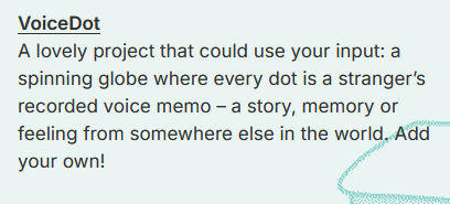 Dense Discovery #397: quote about VoiceDot